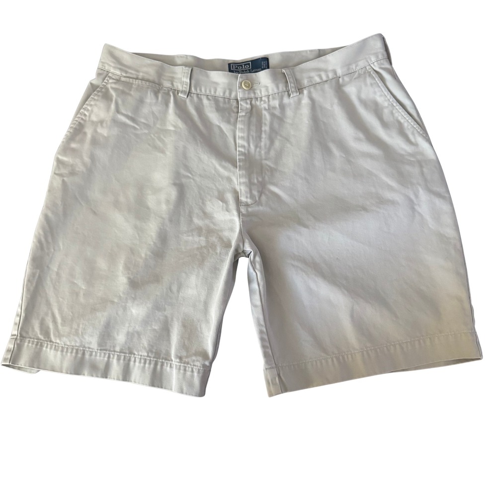 Polo Ralph Lauren Mens Classic Fit Chino Shorts Khaki Tan Size 38 10 Inseam